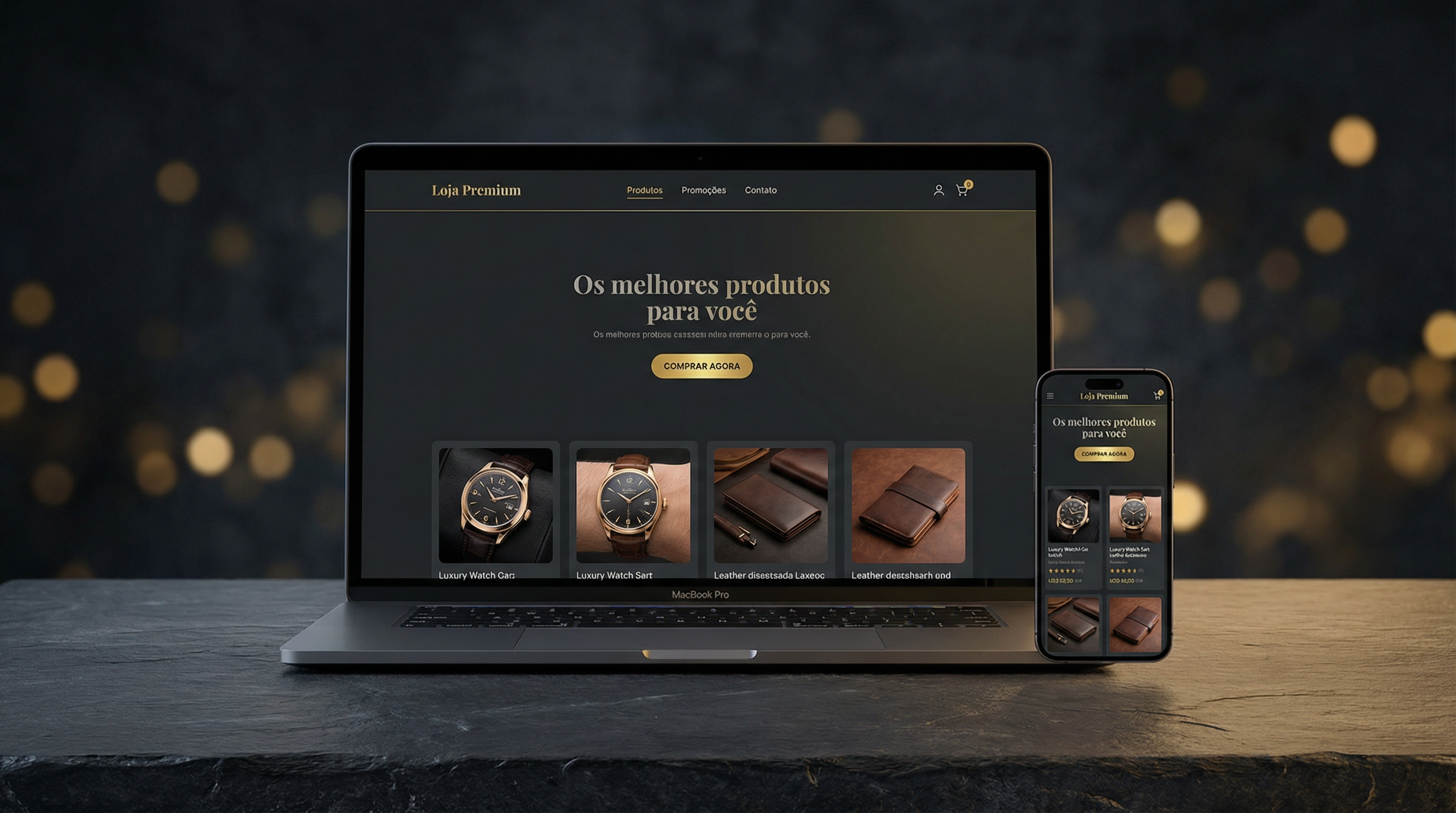 Estrutura para loja online premium