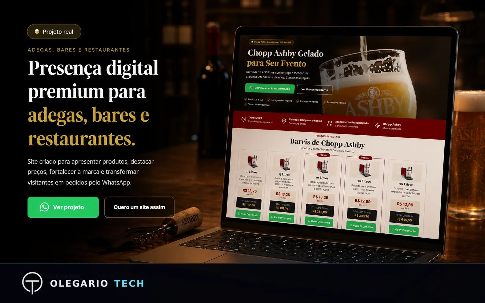 Adega São Marcos - site criado pela Olegario Tech
