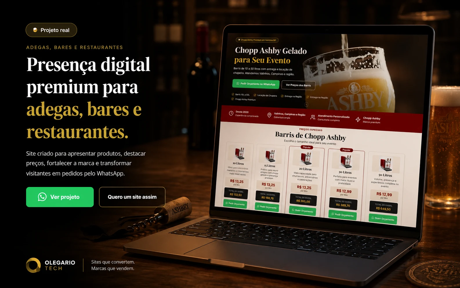 Adega São Marcos - site criado pela Olegario Tech